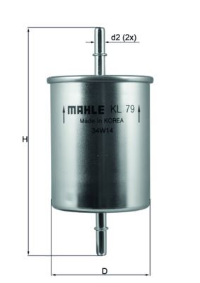 MAHLE KL79 Yakit Filtresi Bora-Golf Iv-Multivan V-Transporter V-Octavia-Toledo Ii-Leon-Audi Tt-A4