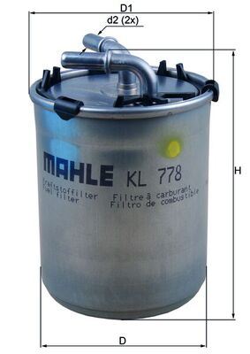 MAHLE KL778 Yakit Filtresi Polo 1.2 Tdi 09 > A1 2.0 Tdi 11 > Ibiza V 1.2tdi-2.0tdi 10 > Fabia 1.2 Tdi 10 >