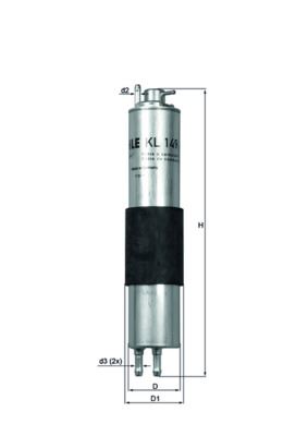MAHLE KL149 Yakit Filtresi Bmw N40 N42 N45 N46 M54 E46 E36