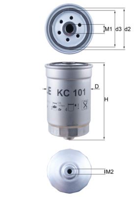MAHLE KC101 X Yakit Filtresi Accent Iii-Era 1.5 Crdi 05- Getz 1.5crdi 05 >Kia Rio 1.5crdi-Sorento 2.5crdi 02-