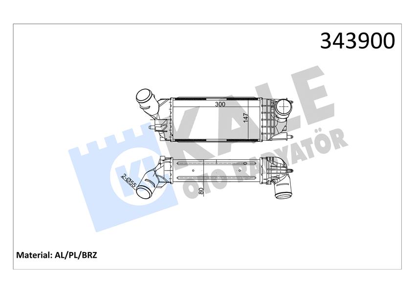 42-1502 Turbo Radyatoru (Intercooler) Citroen C5 Iii 1.6 Hdi - 2.0 Hdi 2008-2015/ Peugeot 407 1.6 Hdi - 2.0 Hdi 2004-2011