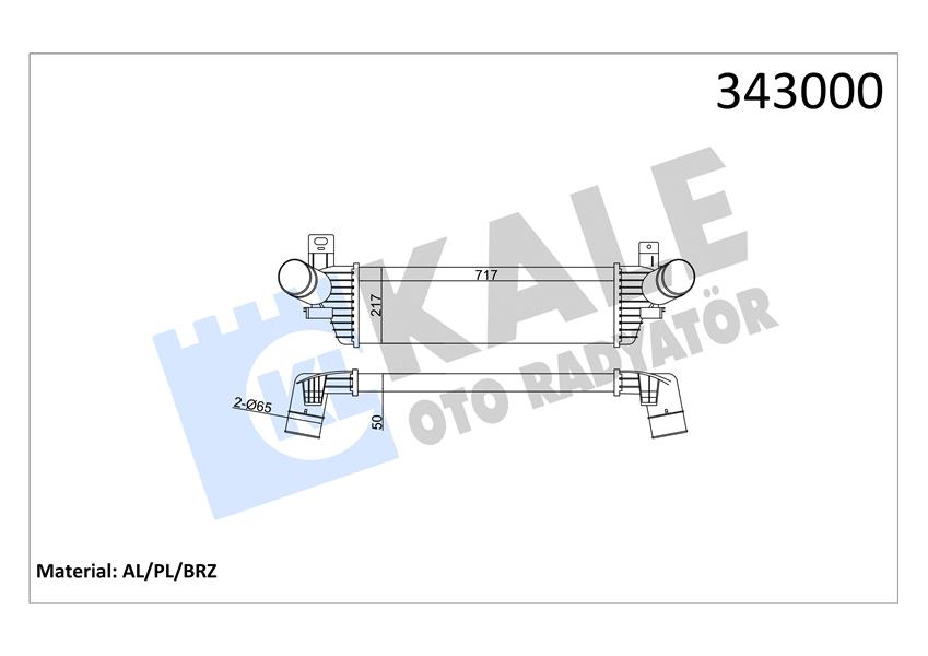 MHR-10807 Turbo Radyatörü (Intercooler) Transporter T6 10-14 Cfca 2.0 Tdi 180 Hp Brazing