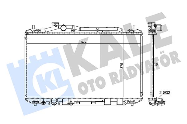 KALE 384200 X Radyatör Civic Viii Al/Pl/Brz 375x677x16