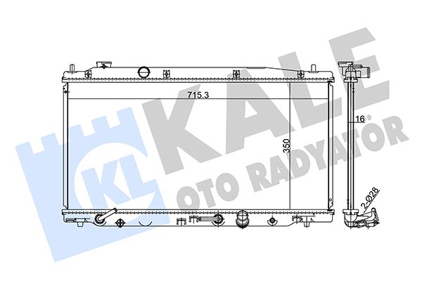 16-2025B Su Radyatoru Brazing Honda Jazz Iii (Ge) 1.3i A-T Ac +/- 2008-2012