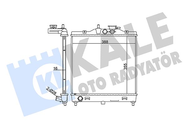 KALE 370100 Radyatör Kia Picanto Al/Pl/Brz 395x355x16