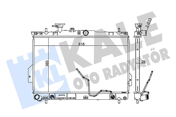 KALE 369700 Radyatör Hyundai Matrix Al/Pl/Brz 360x618x26