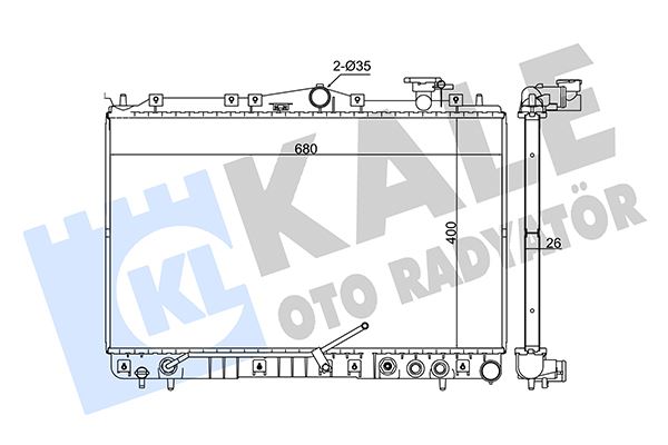 KALE 369400 Radyatör Hyundai Sonata Iii Al/Pl/Brz 400x680x26