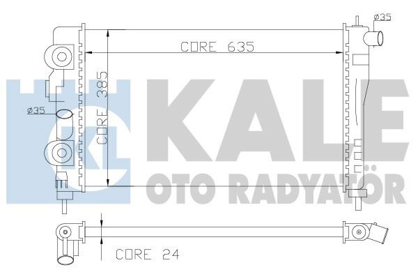 KALE 368100 Su Radyatörü Daewoo Espero 1.8 95-97 At Ac Nac Brazing 635x383x26