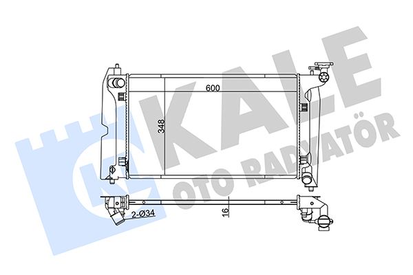 KALE 366900 Radyatör Avensis-Corolla 1.4-1.6 Vvti Al/Pl/Brz 600x348x16