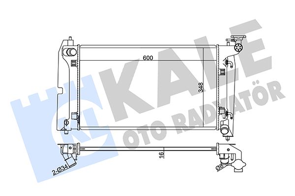 MGA-80713 Su Radyatoru Brazing Toyota Corolla 02-06 1.4-1.6 Vvti / Avensis 02-07 1.6 (Geçmeli Tip) A/T