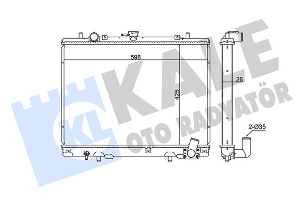 16-3032B Su Radyatoru Brazing Mitsubishi L 200 2.5 Td A-T 1996-2006