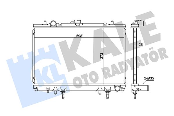 KALE 362200 Radyatör Mitsubishi L200 Al/Pl/Brz 698x408x26