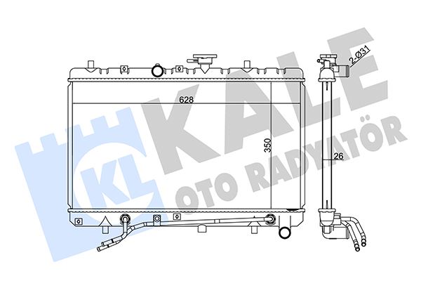 KAL 358900 Su Radyatörü A/T 350x645x25 Rio