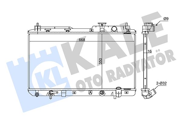 KALE 356800 Radyatör Crv I Al/Pl/Brz 350x668x22