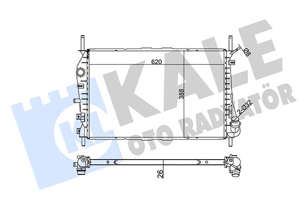 KALE 356400 Motor Su Radyatoru Mondeo 2.0tdci 2.2tdci 01>07 Klimali