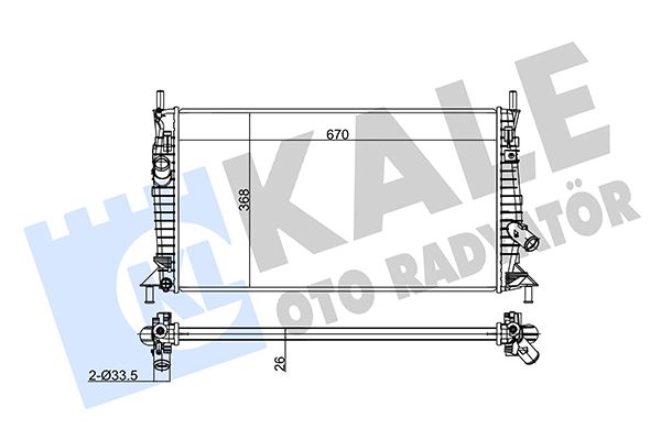 KALE 356300 Su Radyatörü Ford Focus 04> 1.6 Tdci-Benzinli Mazda 3 1.4 1.6 03>09 Volvo C30 C70 S40 V50 1.6d 1.6 1.8 06>12