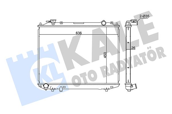 KALE 356200 Su Radyatörü Ford Ranger 98> 2.5 D-Td