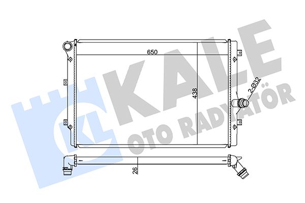 KALE 353000 Radyatör Golf V-Vi-Jetta Iii-Passat-Touran 2.0tdi Ac Klimasiz Mek Otom Al/Pl/Brz 650x438x26