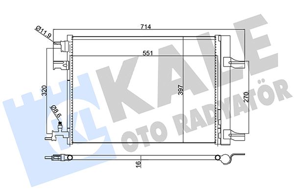 KALE 391100 Klima Kondenseri Radyatörü Astra J-Zafira C-Cruze 1.3-1.4-1.6-1.7-1.8