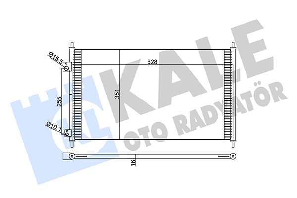 KALE 380300 Klima Radyatörü Kondenser Honda Civic 1.6l D16v1 D16w7 Vtec Sedan Manuel Vites Es 01-05