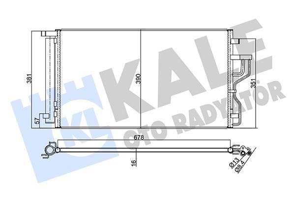MGA-82535 Klima Radyatoru (Hyundai  Ix35 1.6 2.0 2.4 2010- Kia Sportage 1.6 2.0 2010-)