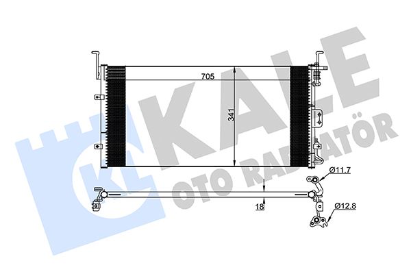 KAL 379500 Klima Radyatörü Kurutucu Ile Brazing 681x341x18 Sonata