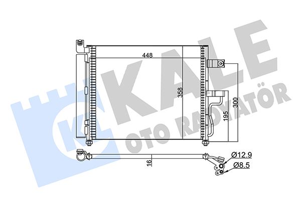 KALE 379100 Klima Kondenseri Accent-Accent Ii Al/Al 448x370x16