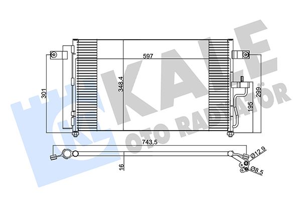 KLR-379000 Klima Radyator (Hyundai  Accent 00/05) 620×347x17
