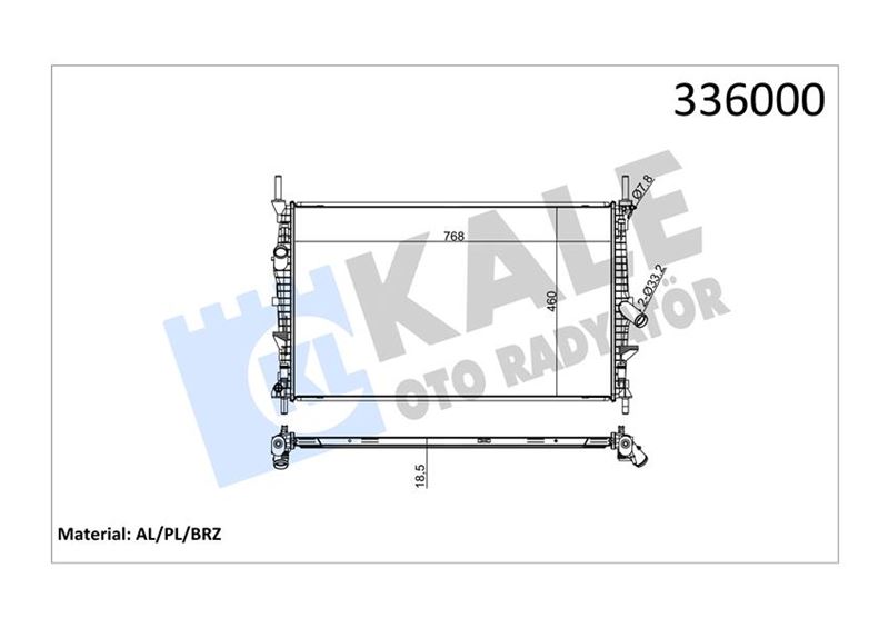 KALE 0222321AB Motor Su Radyatoru Transit Tuorneo Custom V362 V363 2.2tdci 100ps 125ps 135ps 140ps 155ps 12 >