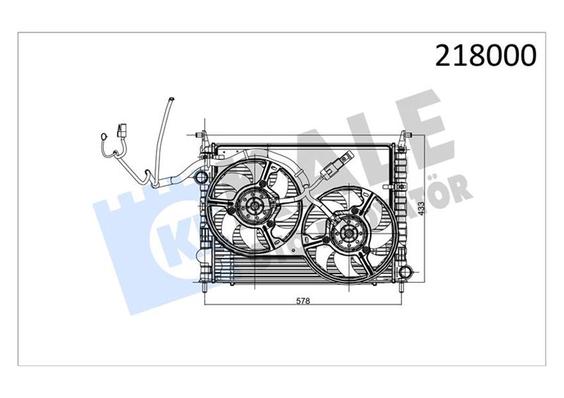 KALE-013601BFD Modul Strada 1.3 Jtd (03+) (Ac) (Mt) (Rad+Kon+Int+Fan+Dav) Al/Pl/Brz