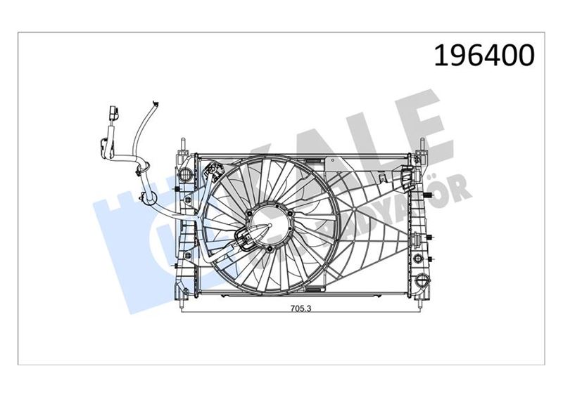 KLR-013505BFD Radyator Su / Fan / Davlumbaz Klimali Modul ( Fiat   Linea 1.6 Jtd )