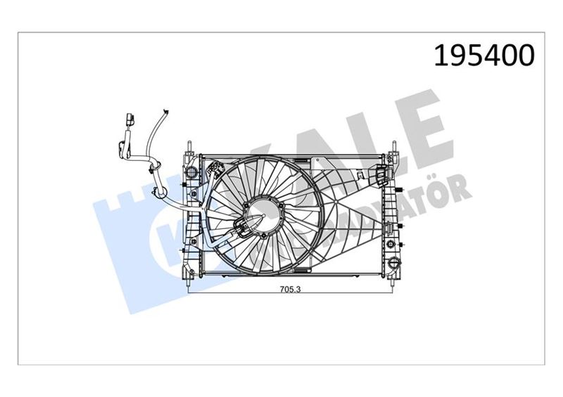 KALE.013504BFD Linea 1.3 Jtd Ac Radyatör + Fan Motoru Davlumbazli 1 Sira