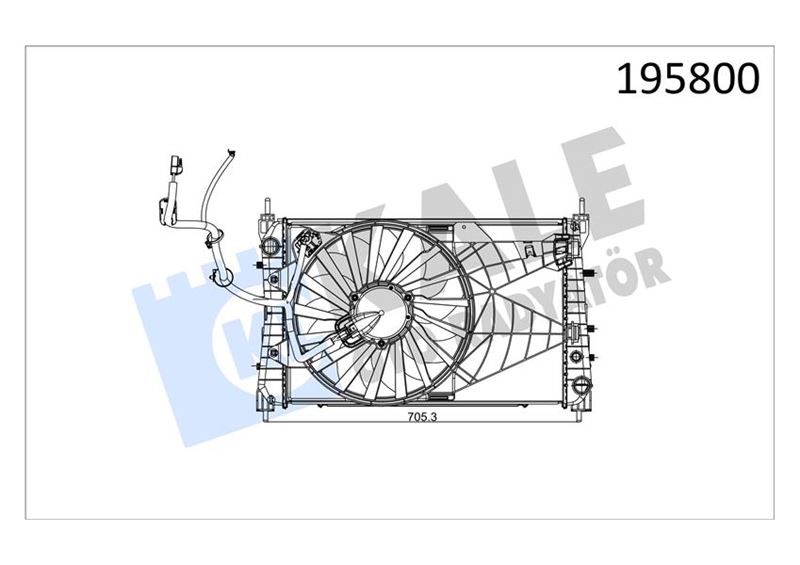 KALE-013503BFD Modul Linea 1.3jtd (07 12) (Nac) (Mt) (Rad+Int+Fan+Dav) Al/Pl/Brz