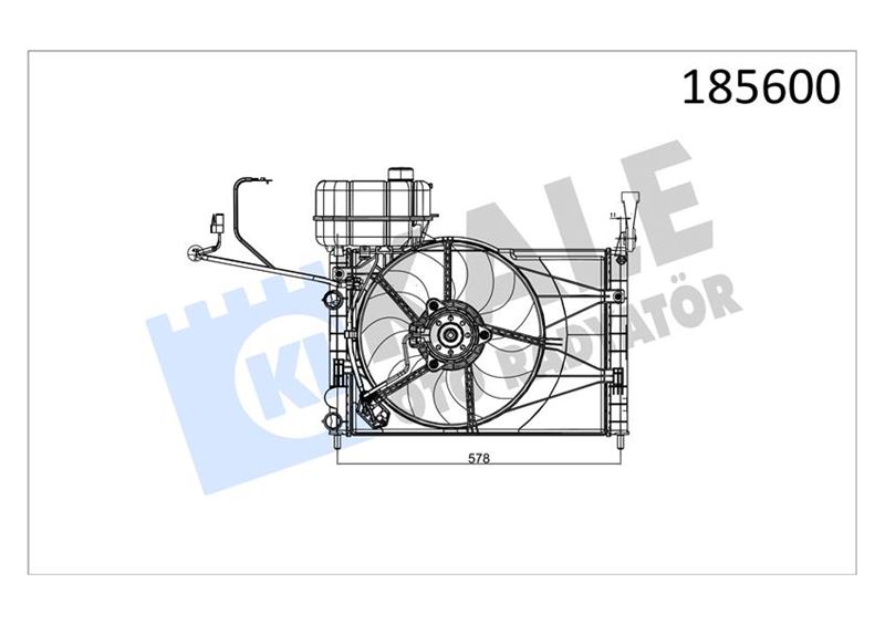 KALE-013128AFD Modul Palio 1.2 1.6 (96 99) (Ac) (Mt) (Rad+Kon+Fan+Dav) Al/Pl/Brz