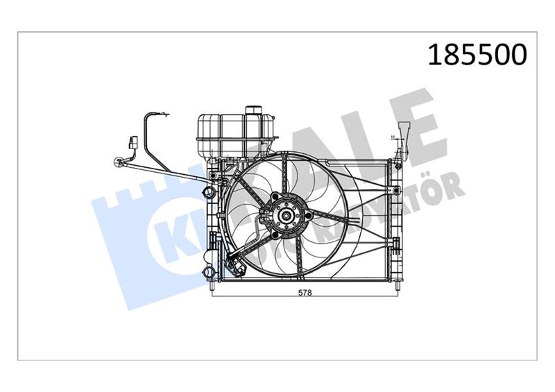 KLR-012624BFD Modul Al/Brz  (Fiat  Palio 1.2 (96-99) (Ac) (At) (Rad+Kon+Fan+Dav))
