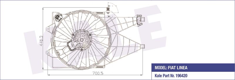 KLR-013501005 Fan Motoru (Fiat  Linea 1.6 Jtd (Ac) Davlumbazli