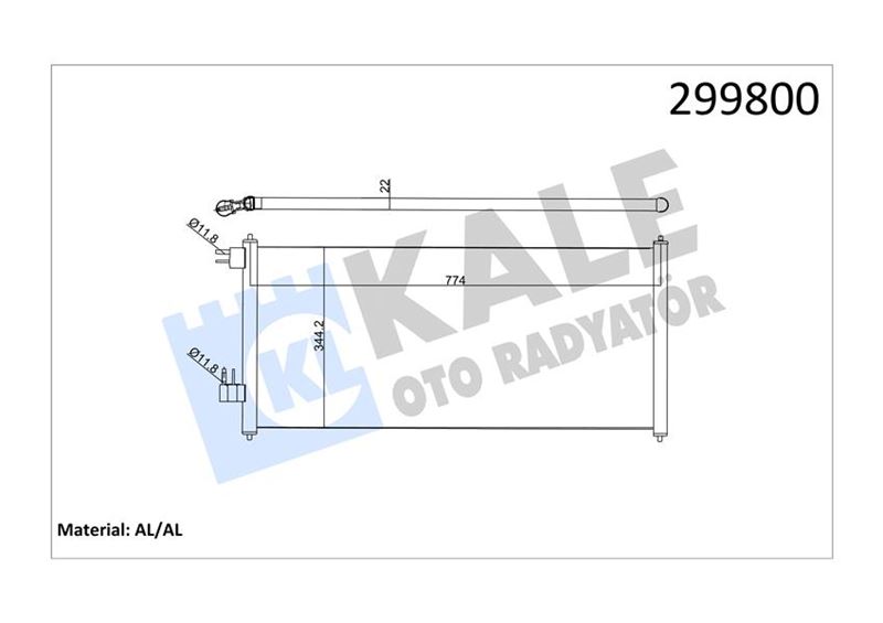 KALE 020ABC040 Klima Radyatörü Connect 02>14 1.8 Tdci 75-90-110ps