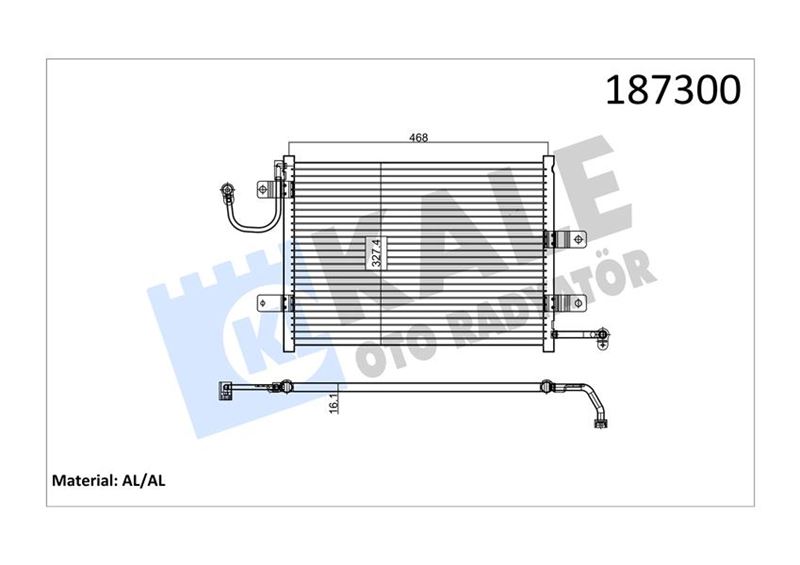 KALE 010ABC070 Klima Kondenseri Marea 1 Sira Alb Sistem