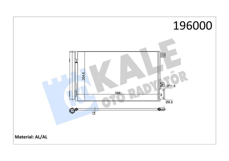 ORIS-CFI769012 Klima Radyatoru (Kondanser) Linea 1.4i 07> (Oto. Mek.)