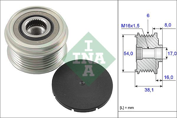 INA 535006310 Alternatör Kasnaği Astra H-Combo C-Corsa C-D-Meriva 1.3 Cdti-Doblo-Grande Punto-Linea 1.3 Mtj