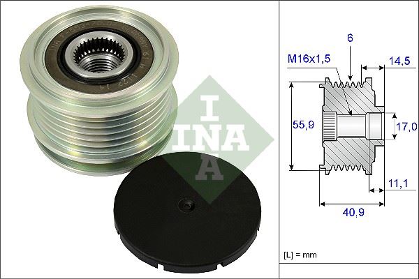 INA 535001210 Alternatör Rulmanli Kasnak Volkswagen Golf Iv Golf V Bora  Jetta  Polo 1.9 Tdi Crafter 2.5 Tdi