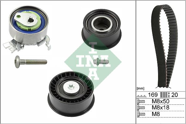 INA 530007810 Eksantrik Gergi Kiti 169x200 Astra F-Corsa B-Vectra B 1.4i-1.6i-1.8i 16v X14xe-X16xel-X18xe