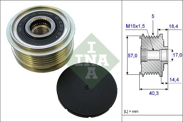 PARS PRS-SH-018710 Alternatör Kasnak Rulmanli Accent Era-Elantra-Getz-İ20-İ30-Kia Ceed-Rio 1.4-1.6-1.5 Crdi Wai-94274 / Wut-94274