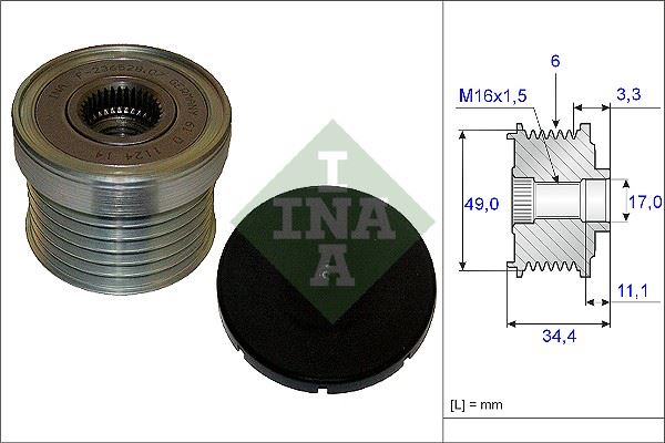 INA 535018310 Alternator Kasnagi Bmw E81 E82 E87 E88 E46 E90 E91 E92 E93 E60 E61 E63 E64 E65 E84 E83 E70 E85