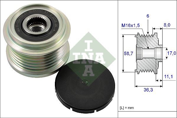PARS PRS-SH-016010 Alternatör Kasnak Rulmanli Ducato-Boxer-Jumper-Transit Tourneo 2.2hdi-2.2tdci Alt 0121615002 Wai -91321 / Wut-91321
