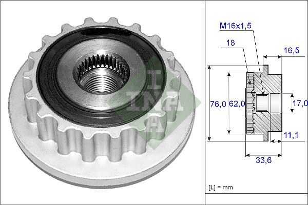 PARS PRS-SH-011810 Alternatör Kasnak Vw T5 Tirtilli