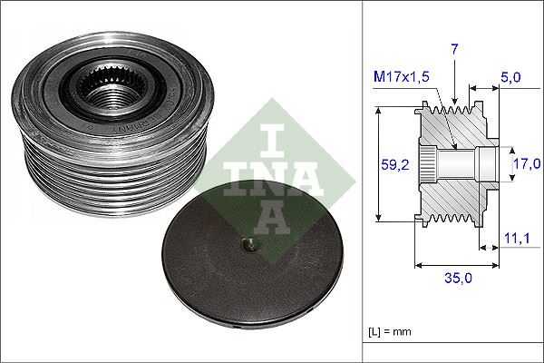 INA 535008710 Alternatör Rulmanli Kasnak Ford Transit V184