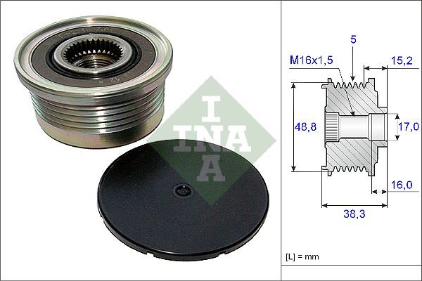 PARS PRS-SH-004810 Alternatör Rulmanli Kasnak Master Ii-Traffic Ii-Lgn Ii-Movano-Vivaro 1.9dti-1.9dci 01- -Volvo 1.9dt I Wai-94253 / Wut-94253