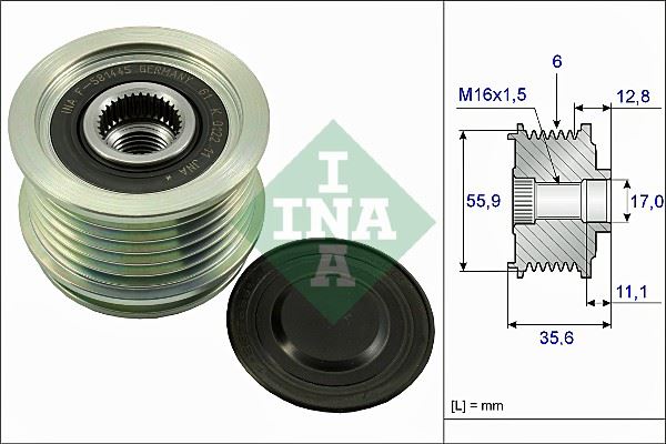 INA 535004110 Alternatör Rulmanli Kasnak Golf Vi/Passat/Tiguan/Polo