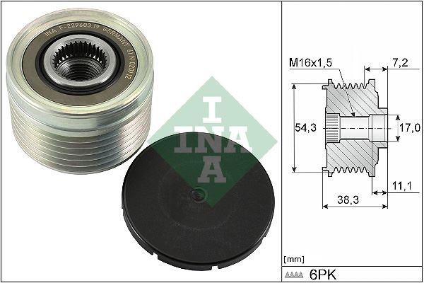 INA 535003910 Alternatör Rulmanli Kasnak C5/Berlingo/Jumper/206/307